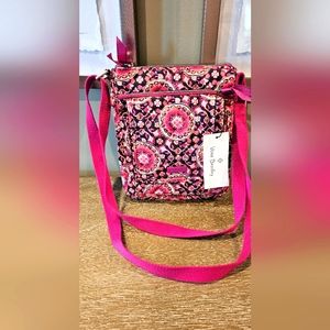 Vera Bradley Mini Hipster Raspberry Medallion
